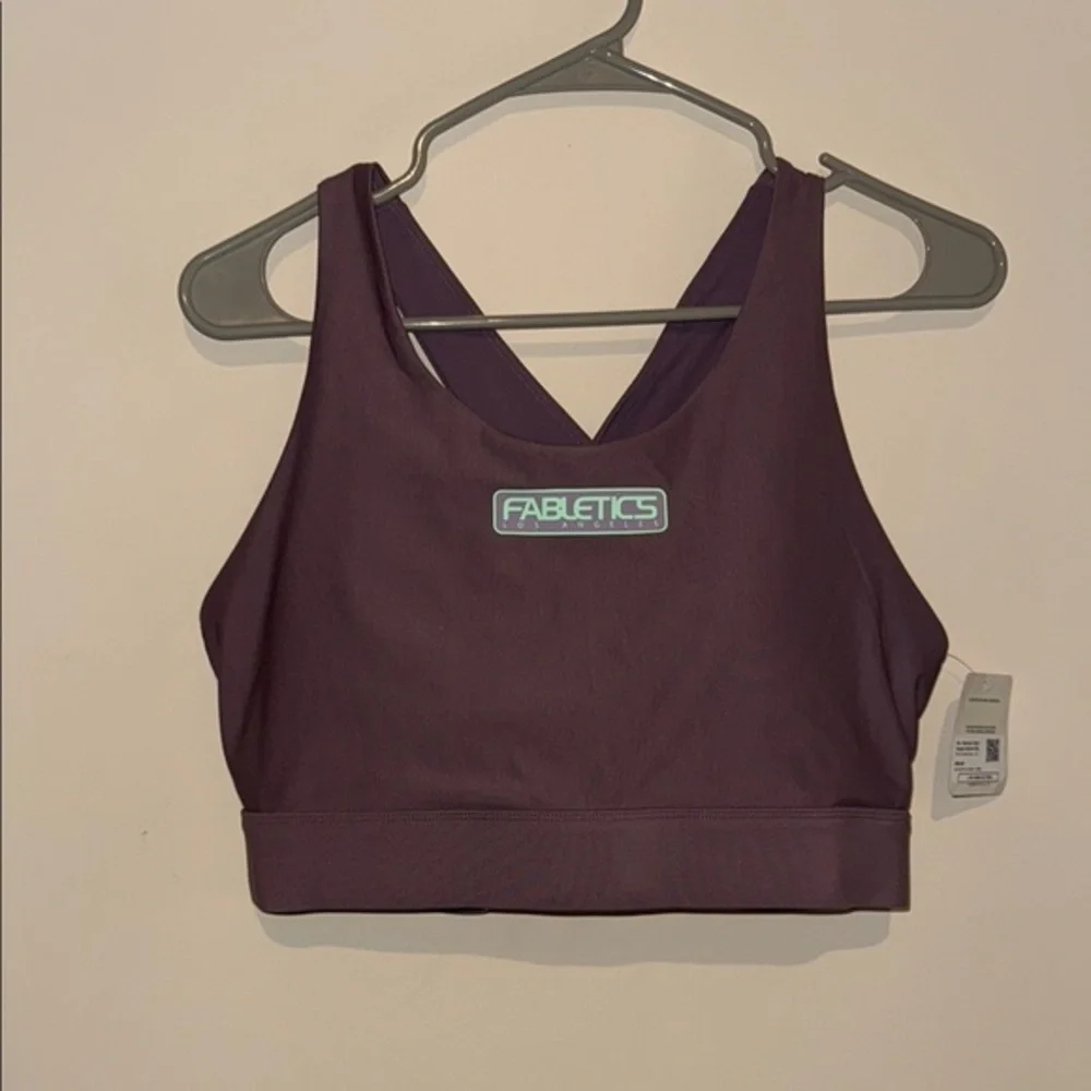 New fabletics Purple Racerback Sports Bra Intimates
